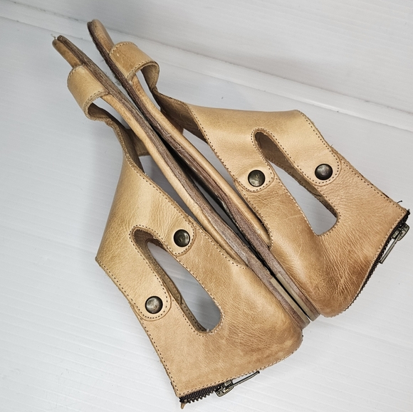 Bed Stu Soto Flat Ankle Sandals Women’s 9 – Tan Rustic Leather Lagenlook - Picture 7 of 12